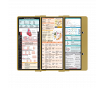 WhiteCoat Clipboard® Trifold - Tactical Brown Cardiology Edition